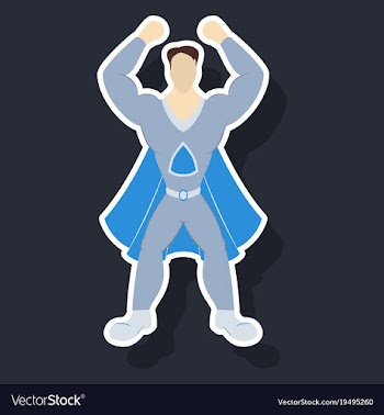 Superhero cartoon icon with superman on vector image