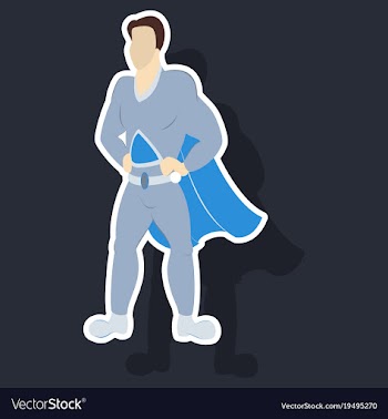 Superhero cartoon icon with superman on vector image