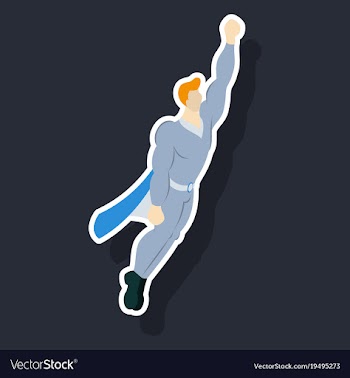 Superhero cartoon icon with superman on vector image