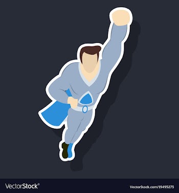 Superhero cartoon icon with superman on vector image
