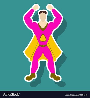 Superhero cartoon icon with superman on vector image