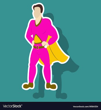 Superhero cartoon icon with superman on vector image