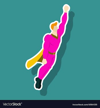 Superhero cartoon icon with superman on vector image