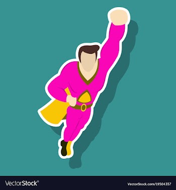 Superhero cartoon icon with superman on vector image