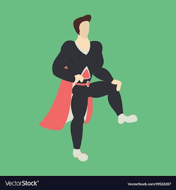 Superhero cartoon icon with superman on vector image