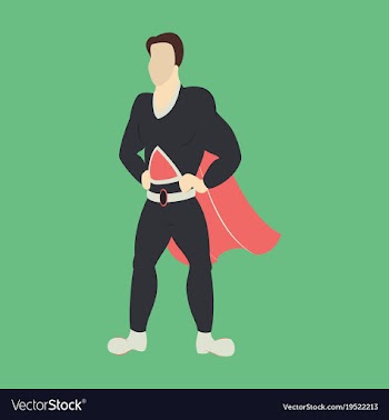 Superhero cartoon icon with superman on vector image