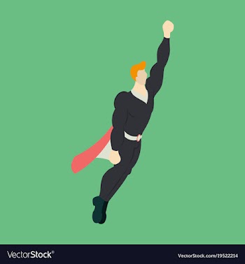 Superhero cartoon icon with superman on vector image