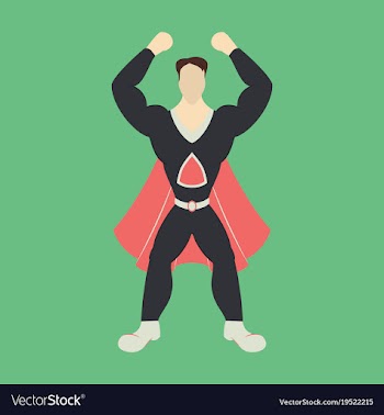 Superhero cartoon icon with superman on vector image