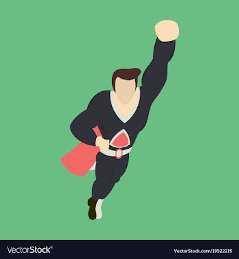 Superhero cartoon icon with superman on vector image