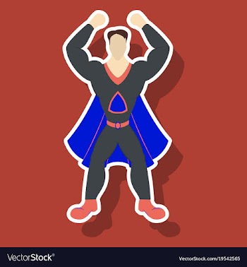 Superhero cartoon icon with superman on vector image