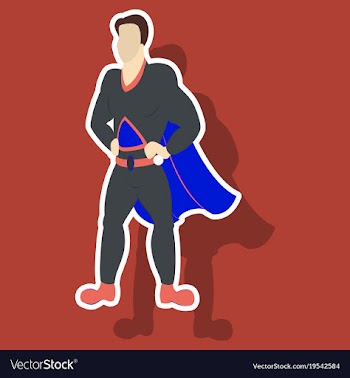 Superhero cartoon icon with superman on vector image