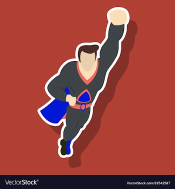 Superhero cartoon icon with superman on vector image