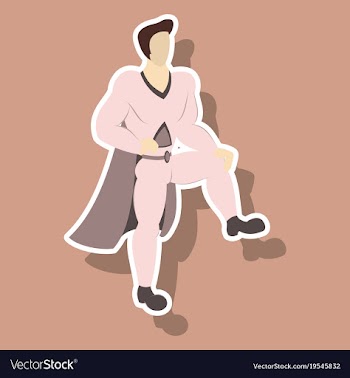 Superhero cartoon icon with superman on vector image