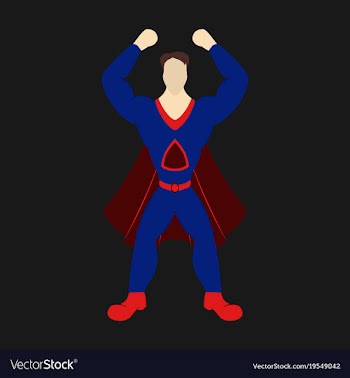 Superhero cartoon icon with superman on vector image