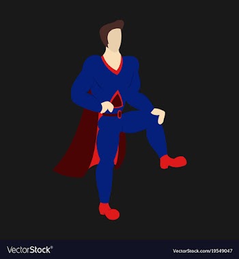 Superhero cartoon icon with superman on vector image
