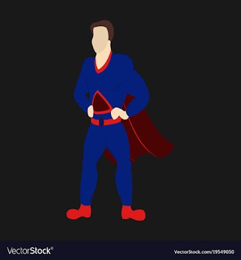 Superhero cartoon icon with superman on vector image