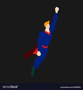 Superhero cartoon icon with superman on vector image
