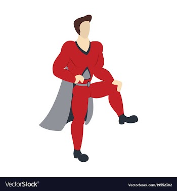 Superhero cartoon icon with superman on vector image