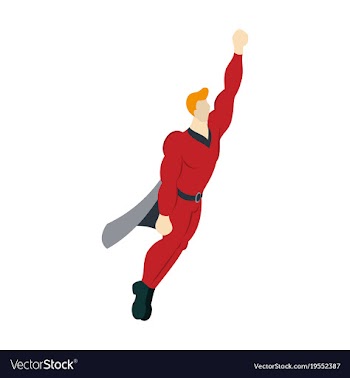 Superhero cartoon icon with superman on vector image