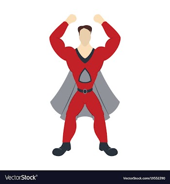 Superhero cartoon icon with superman on vector image