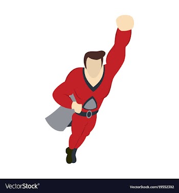 Superhero cartoon icon with superman on vector image