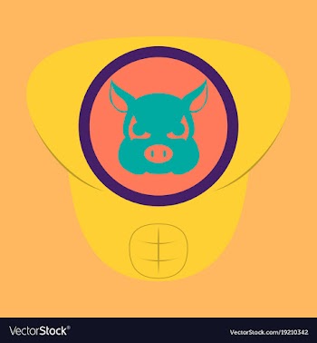 Superhero color flat badges emblems logos vector image