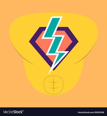 Superhero color flat badges emblems logos vector image
