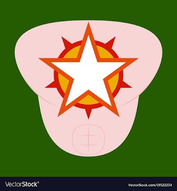 Superhero color flat badges emblems logos vector image