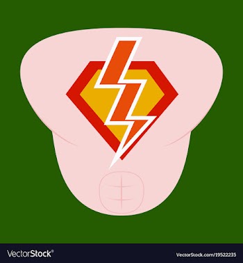 Superhero color flat badges emblems logos vector image