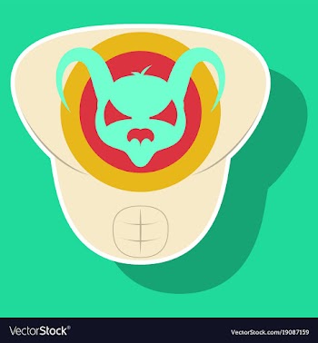Superhero color sticker badges emblems logos vector image