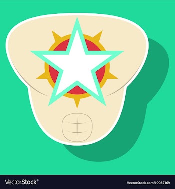 Superhero color sticker badges emblems logos vector image