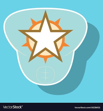 Superhero color sticker badges emblems logos vector image