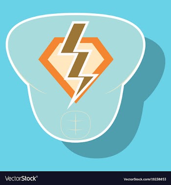 Superhero color sticker badges emblems logos vector image