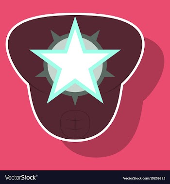 Superhero color sticker badges emblems logos vector image