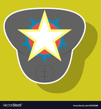 Superhero color sticker badges emblems logos vector image