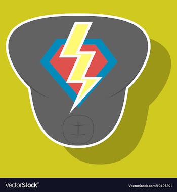 Superhero color sticker badges emblems logos vector image