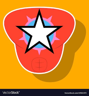 Superhero color sticker badges emblems logos vector image