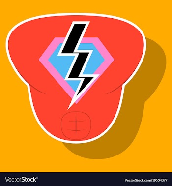 Superhero color sticker badges emblems logos vector image