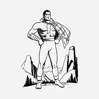 Superhero comic  clipart, vintage | Free Vector - rawpixel