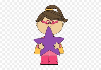 Superhero - Girl Happy Clipart