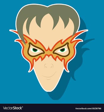 Superhero in action superhero character icon in vector image
