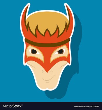 Superhero in action superhero character icon in vector image