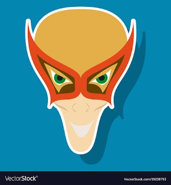 Superhero in action superhero character icon in vector image