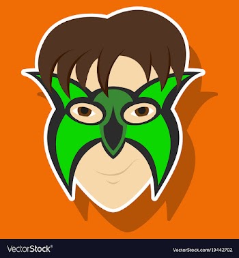 Superhero in action superhero character icon in vector image