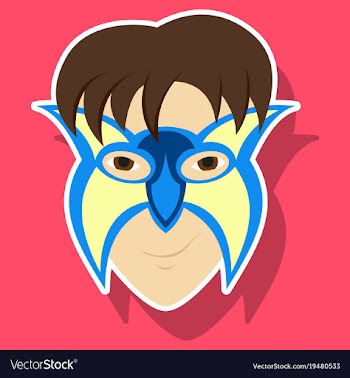 Superhero in action superhero character icon in vector image