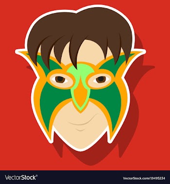 Superhero in action superhero character icon in vector image