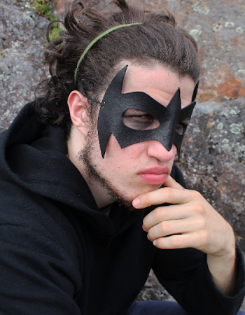 Superhero Mask, nightwing Inspired, Black Leather, Handmade ...