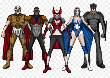 Superhero Muscle Outerwear Cartoon - bandicoot outline 