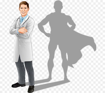 Superhero Shadow Illustration - Doctors and heroes 