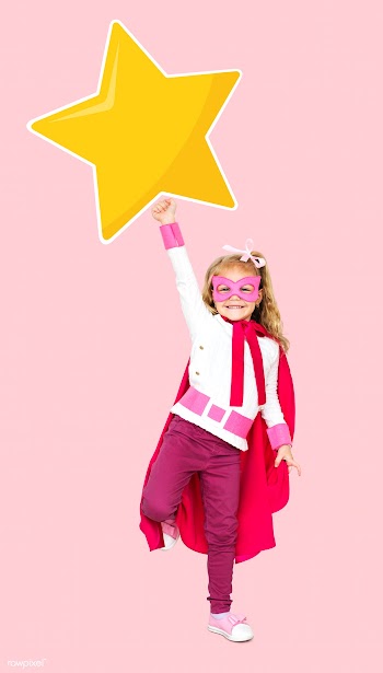 Superhero with a golden star | Free stock psd mockup - 504176